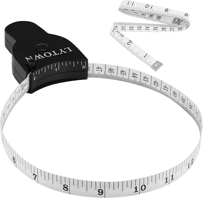 2PCS Tape Measure Body Measuring Tape 60inch (150cm), Retractable Measuring Tape for Body Measurement & Weight Loss, Accurate Body Tape Measure for Fitness, Tailor, Sewing, Handcrafts, Clothes