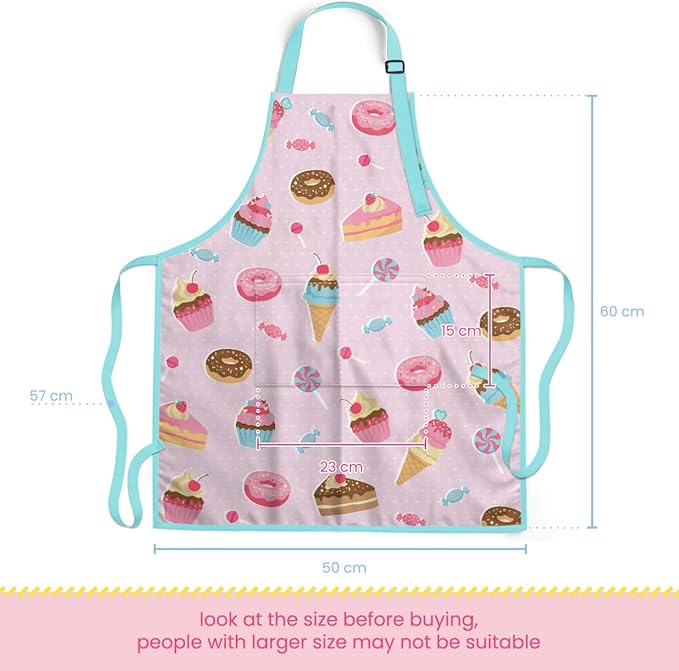 SANDJEST Kids Apron with Chefs Hat Set, Kitchen Apron Gifts