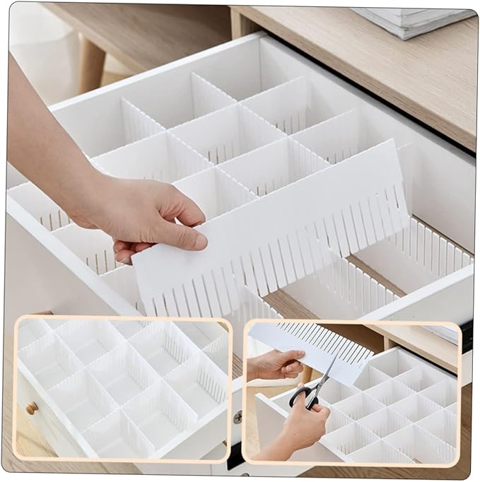 Zerodeko 10pcs Multipurpose Drawer Dividers Closet Organizers and Storage Easy to Use for Dresser Drawer Partition