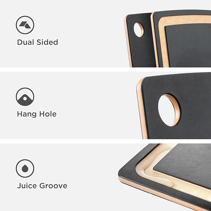 Epicurean Gourmet Series Cutting Board with Juice Groove, 19.5-Inch by 15-Inch, Slate/Natural
