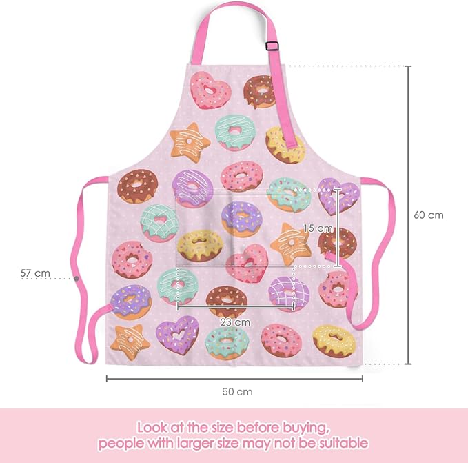 SANDJEST Kids Apron with Chefs Hat Set, Kitchen Apron Gifts