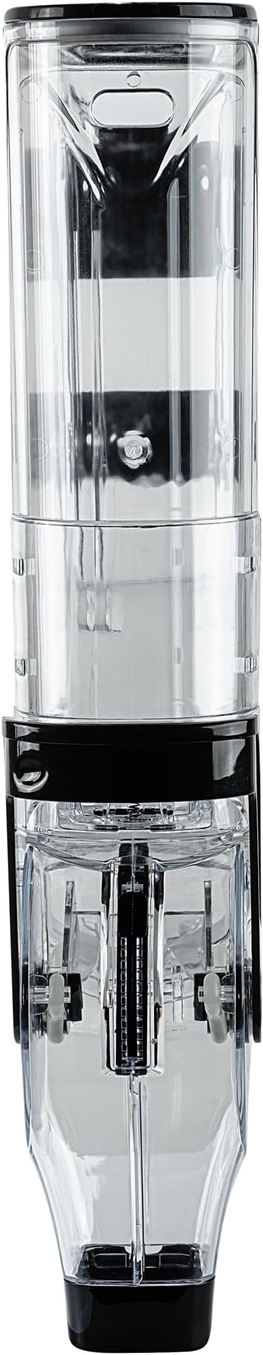Restaurantware Cereal Dispenser 2 gal Plastic Wall-Mounted Gravity Bin Candy Dispenser Self-Serve Black Dry Food with Wall Mount Brackets for Breakfast Buffet or Hotel Use