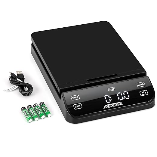 Accuteck BPS70 High Accuracy Digital Shipping Scale and Postal Scale, 0.1oz Precision (Black with Touch Screen, 70Lb)