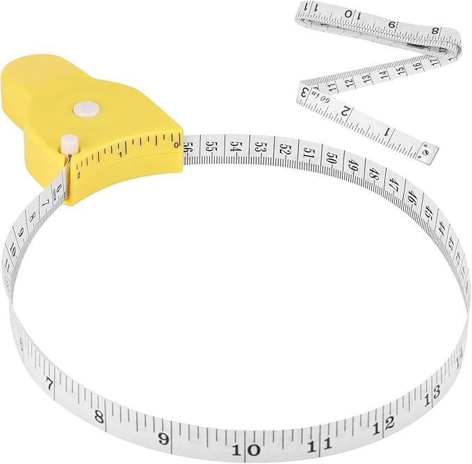 2PCS Tape Measure Body Measuring Tape 60inch (150cm), Retractable Measuring Tape for Body Measurement & Weight Loss, Accurate Body Tape Measure for Fitness, Tailor, Sewing, Handcrafts, Clothes,Yellow