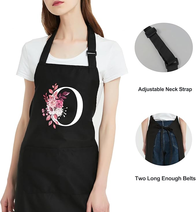 Personalized Aprons for Women with Pockets, Cute Aprons for Women Chef Baking, Cooking Gifts for Mom Birthday