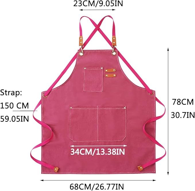 Aprons For Women Men With Pockets 2 Pcs,Kitchen Waterproof Hair Stylist Linen Bbq Tool Canvas For Adults Apron
