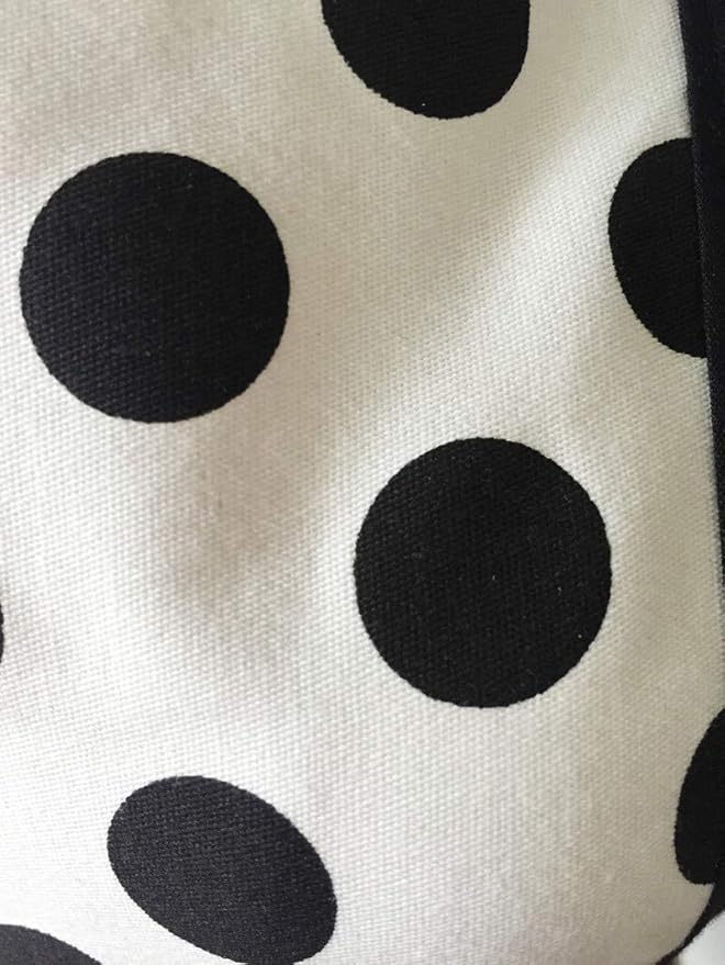 Hyzrz Lovely Handmade Cotton Retro Aprons for Women Girls Cake Kitchen Cook Apron for Mother's Gift (Black Dot)
