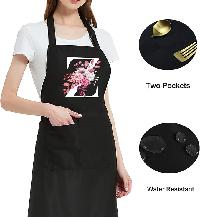 Personalized Aprons for Women with Pockets, Cute Aprons for Women Chef Baking, Cooking Gifts for Mom Birthday