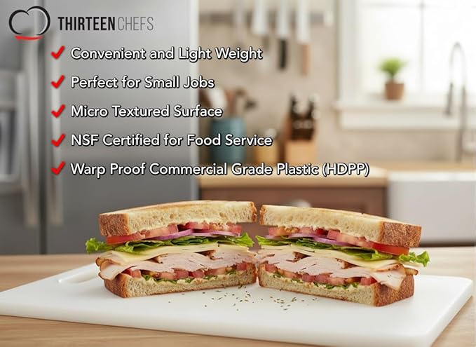 Small Plastic Bar Board 10 x 6 Inch - Lightweight and Convienent for Small Kitchens, Bartenders, Cutting Garnishes