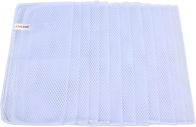 SUNLAND Mesh Dish Cloths Kitchen Dish Cloths for Washing Dishes Fast Drying No Odor Dish wash net 12 Pack 12 Inch x 12 Inch White