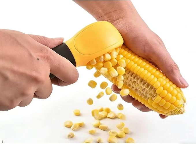 Vegetable Peeler with Container and Corn Peeler Set, peeling knife with storage box and 3 interchangeable blades in kitchen gadget.Fruits and veggie peeler with catcher, 2 Pieces