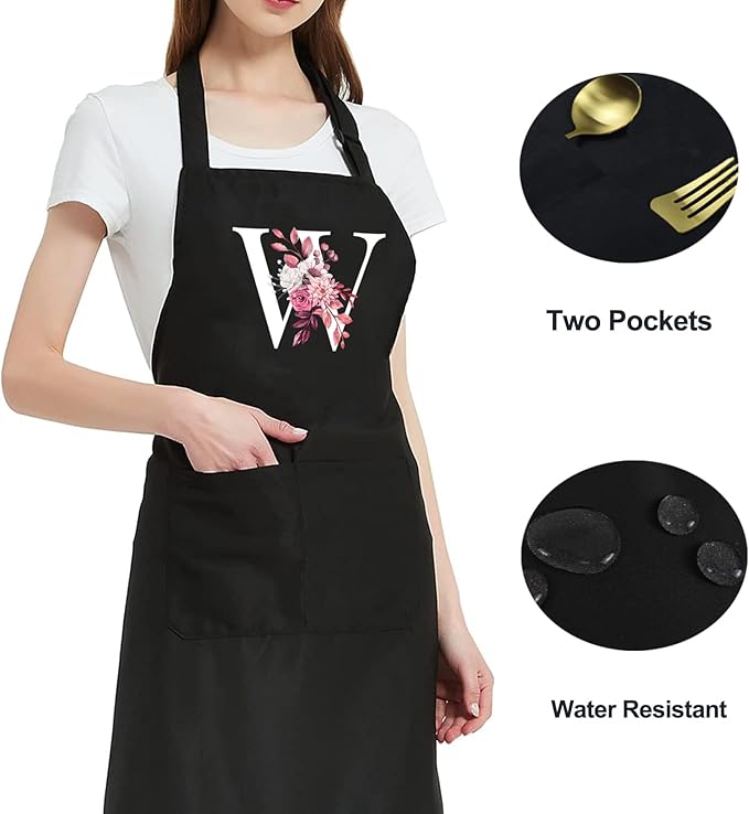 Personalized Aprons for Women with Pockets, Cute Aprons for Women Chef Baking, Cooking Gifts for Mom Birthday