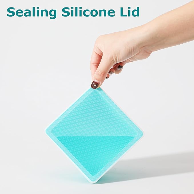 Silicone Freezer Molds for Soup Cube - 2-Cup Freezer Storage Container Tray with Lid,4 Pack Stackable Ice Cube Trays for Portion Control,Food Storage & Meal Prep (Blue+Green+Light Blue+Dark Gray)