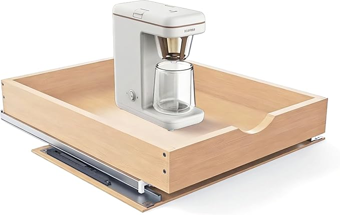 Pull Out Drawers for Cabinet 17.5" W x 23" D x 4.5" H Wood Slide Out Organizer and Storage Kitchen Cabinet Drawers Slide Out Shelves Pull Out Shelves in Kitchen Pantry Bathroom with Soft Close