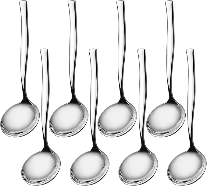 Small Stainless Steel Gravy Soup Ladles, Gravy Ladle Spoon, 8 Pieces