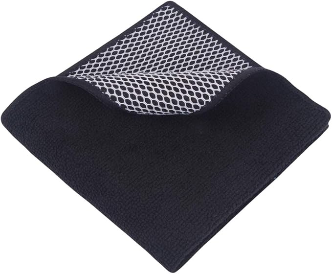 SINLAND Microfiber Dish Cloth for Washing Dishes Best Kitchen Washcloth Dish Rags Cleaning Cloths Poly Scour Side Color Assorted 12inchx12inch (Bluex4+whitex4+greyx4+brownx4+blackx4)