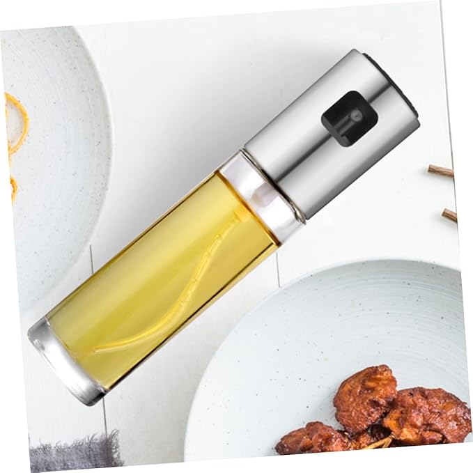 Cabilock Stainless Steel Oil and Vinegar Spray Bottle Refillable Misting Sprayer for Cooking Bbq and Baking Random Color for Even Distribution and Easy Cleaning