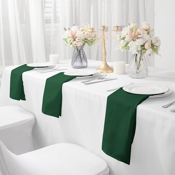 Bailarina Cloth Napkins Set of 40,17x17 inches Dinner Napkins Cloth Washable,Polyester Square Table Cloth Napkin Bulk with Hemmed Edges Ideal for Banquets, Parties and Weddings-Hunter