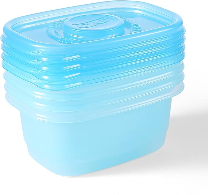 Glad Food Storage Containers - Glad FreezerWare Container - Small - 24 Ounce - 4 Containers