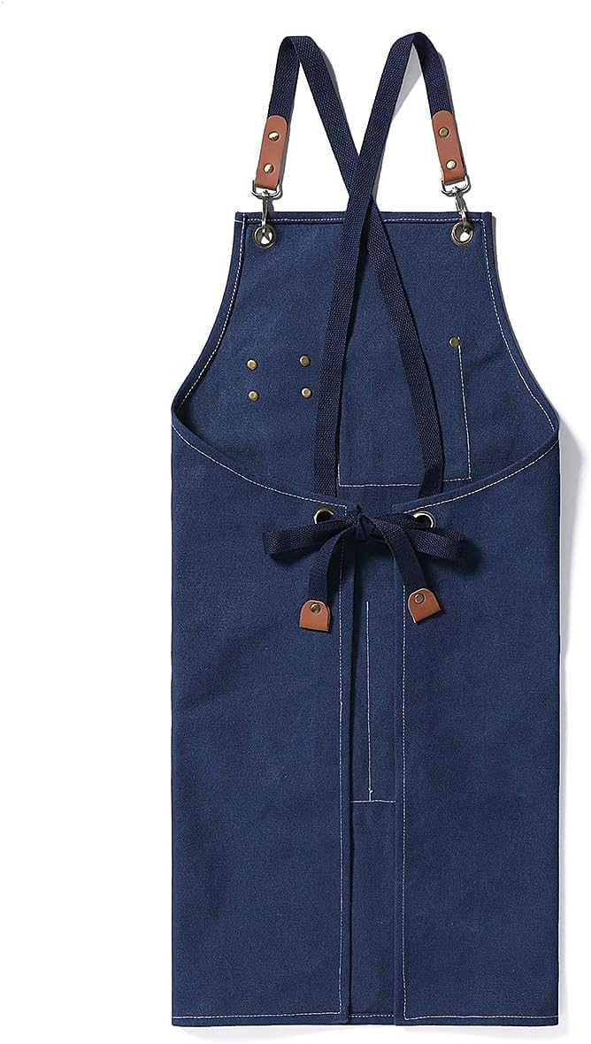 Kitchen Chef Aprons for Women and Men with 3 Pockets for Cooking BBQ Bib Work