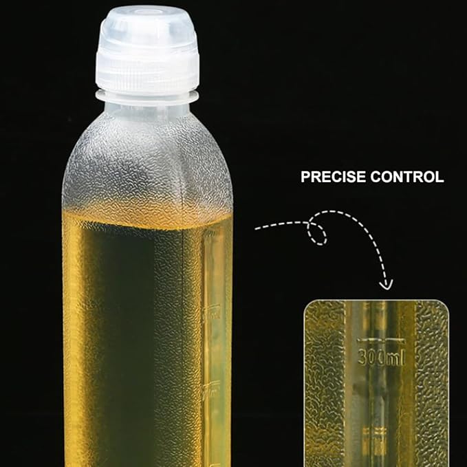 Luxshiny 4pcs Small Oil Dispenser Bottles 300ml Reusable Pp Kitchen Seasoning Holder Olive Oil Vinegar Spray Bottles for Cooking and Salad Dressing