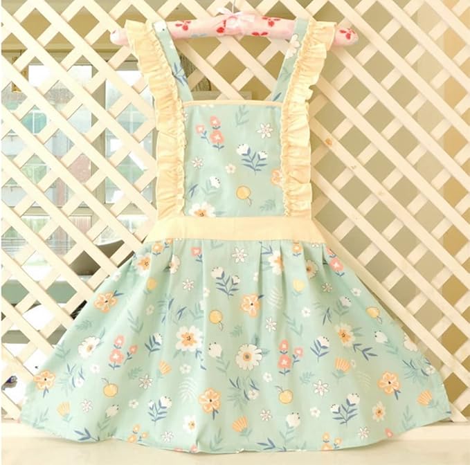 CRB Fashion Kids Cooking Baking Apron | Toddler, Little Girls, Cute Kitchen Chef Aprons