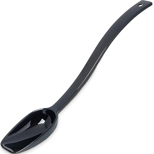Carlisle FoodService Products Plastic Solid Spoon, 10 Inches, Black, (Pack of 12)