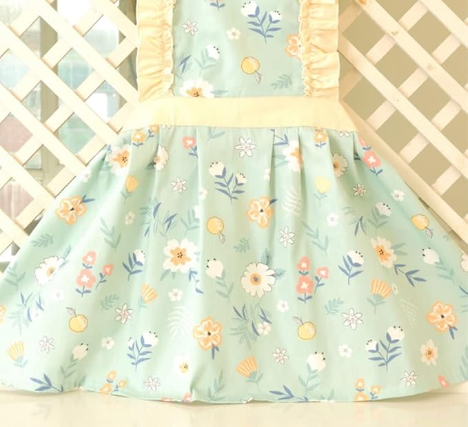 CRB Fashion Kids Cooking Baking Apron | Toddler, Little Girls, Cute Kitchen Chef Aprons