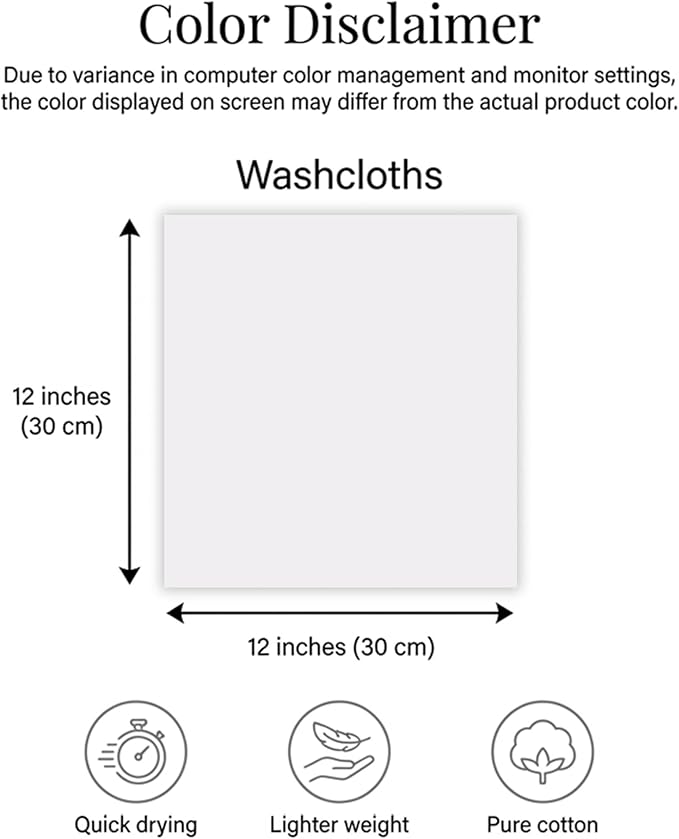 RIVERSIDE Pack of 24 Wash Cloths for Showering, 12 x 12 Inches, Super Soft & Absorbent, 100% Cotton Washcloths Premium Quality Flannel Face Cloths for Bathroom, Gym, Spa (Sage Green, 24 Pack)