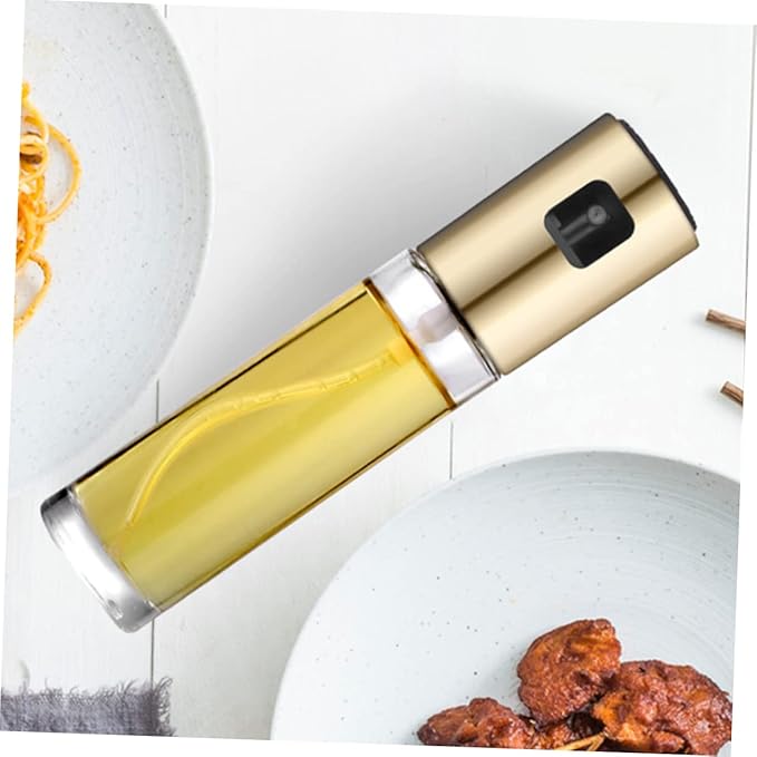 Cabilock Stainless Steel Oil and Vinegar Spray Bottle Refillable Misting Sprayer for Cooking Bbq and Baking Random Color for Even Distribution and Easy Cleaning