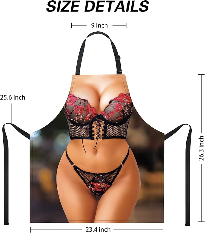 Sexy Aprons for Women Funny Kitchen Cooking Apron for House Warming Party Christmas Gag Gift Exchange