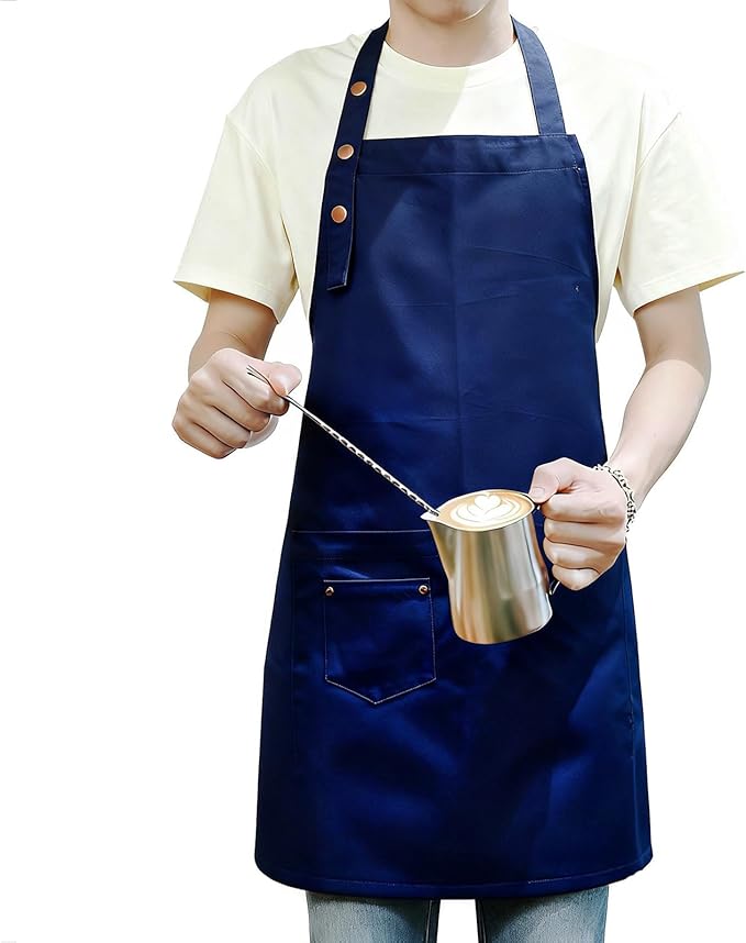 MORNITE Art Aprons for Painting Pottery Ceramics, Mens Women Kitchen Cooking Aprons Waterproof Green