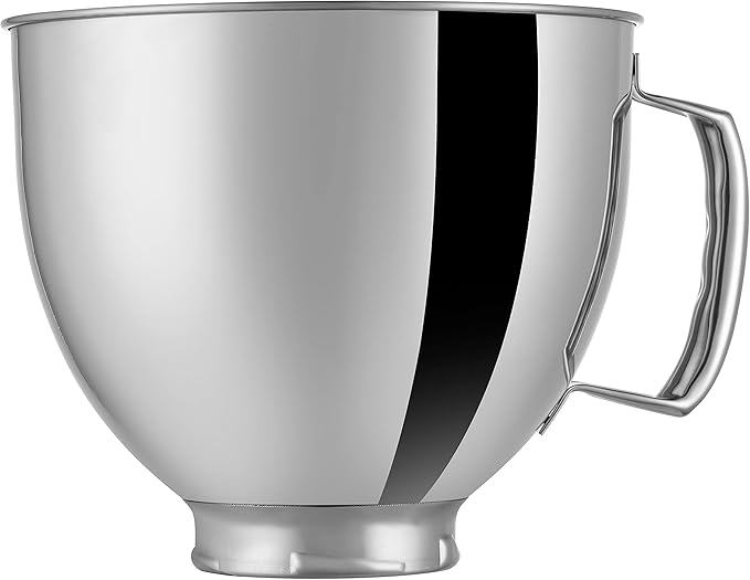 5 QT Stainless Steel Mixer Bowl Compatible With KITCHENAID TILT-HEAD STAND MIXERS 4.5-Quart (4.3 L) And 5-Quart (4.7 L) (Stainless Steel Polished)