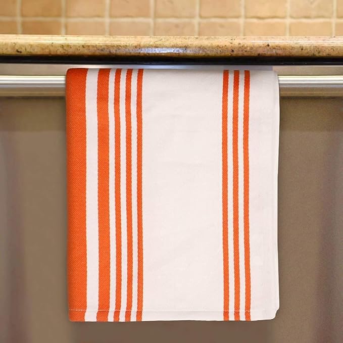 Urban Villa Cloth Napkins Trendy Stripes 100% Cotton Aborbent Dinner Napkins (Set of 12) 20x20 Inches Grey White Soft Durable Washable Ideal for Everyday Use Wedding Parties Napkins