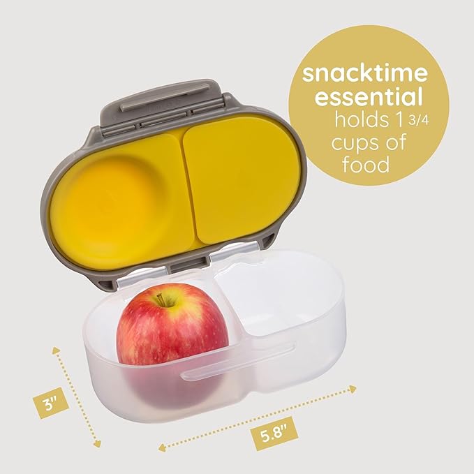b.box Batman Snack Box - Leakproof 2 Compartment Snack Containers for Kids, Mini Bento Box for Kids & Toddlers, Lunch Containers, Dishwasher Safe, BPA Free, PFAS Free, Ages 4m+, 1.75 Cup Capacity