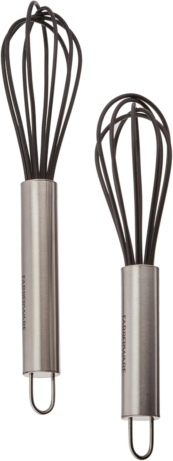 Farberware Professional Silicone Mini Whisks (Set of 2), Black