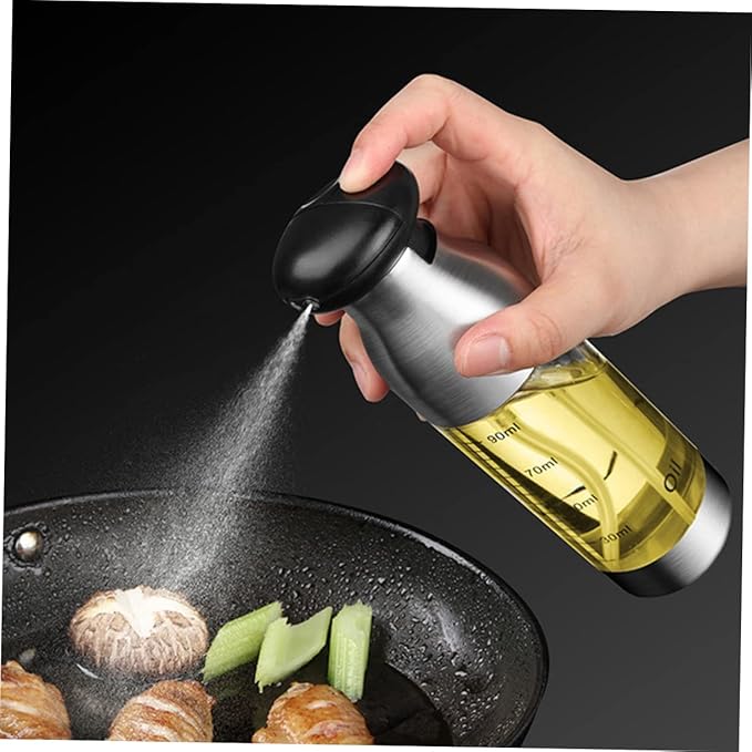 PRETYZOOM Oil Vinegar Sprayer Kitchen Oil Bottle Easy Pressure Dispenser for Cooking Bbq Baking