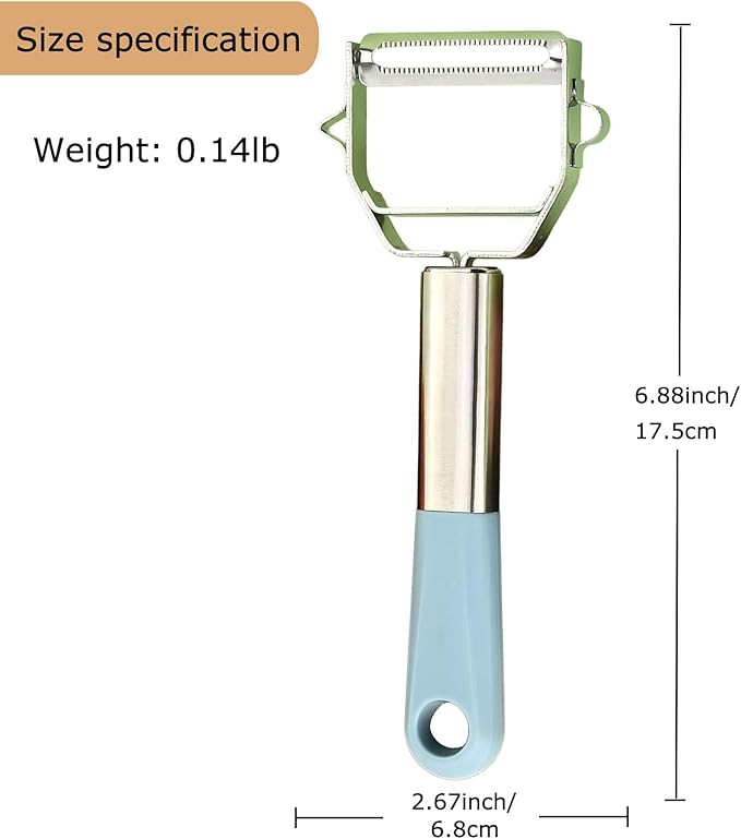 Vegetable Peeler, Stainless Steel Y-Shaped Peeler, Ergonomic Non-Slip Handle Kitchen Peeler for Potato, Apple, Carrot, Cucumber, Fruit & Veggie, Dishwasher Safe