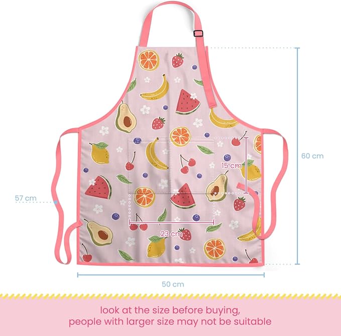 SANDJEST Kids Apron with Chefs Hat Set, Kitchen Apron Gifts