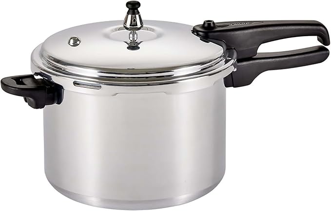 Mirro 92180A Polished Aluminum 10-PSI Pressure Cooker Cookware, 8-Quart, Silver -
