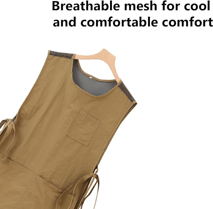 Chef Apron-Cross Back Apron for Men Women with Adjustable Straps and Large Pockets,Canvas