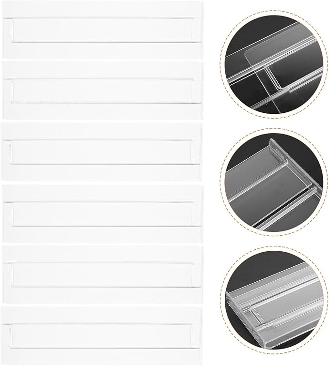 LALAFINA 4pcs Plastic Multipurpose Drawer Dividers Adjustable Kitchen and Closet Storage Partition Boards for Underwear Socks Organization
