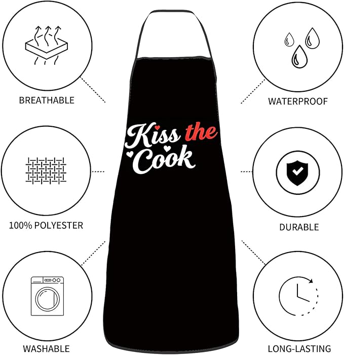 Women Mens Aprons for Cooking,Couple Gifts for Anniversary Valentine's Day, Wedding Gifts for Couples,Funny Kitchen Matching Apron for Bridal Shower,Fathers Day, Birthday, His Hers Engagement Gift