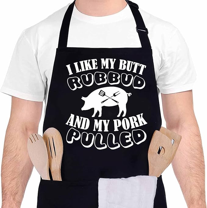 Funny apron for men Adjustable Waterproof with Pockets for Cooking Baking BBQ Gift Apron for Day, Birthday Gifts