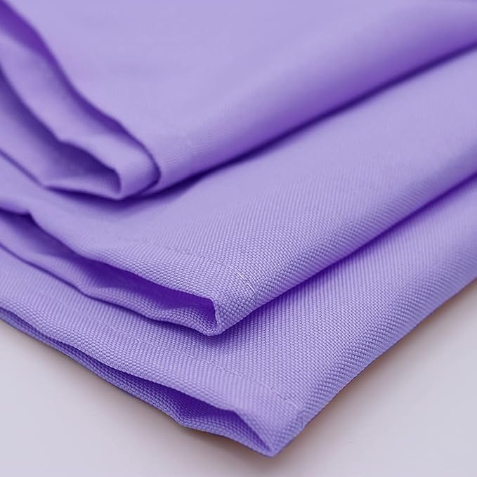 Your Chair Covers Cloth Polyester Napkins, 20 x 20 Inch, Washable Dinner Fabric Linen Napkins with Hemmed Edges for Restaurant, Wedding and Holiday Pack of 10 (Lavender)