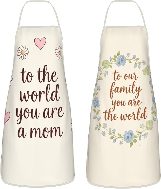 Mothers Day Gifts Womens Aprons for Cooking,Gifts for Mom Anniversary Valentine's Day,Birthday Gifts for Women,Funny Kitchen BBQ Painting Matching Apron