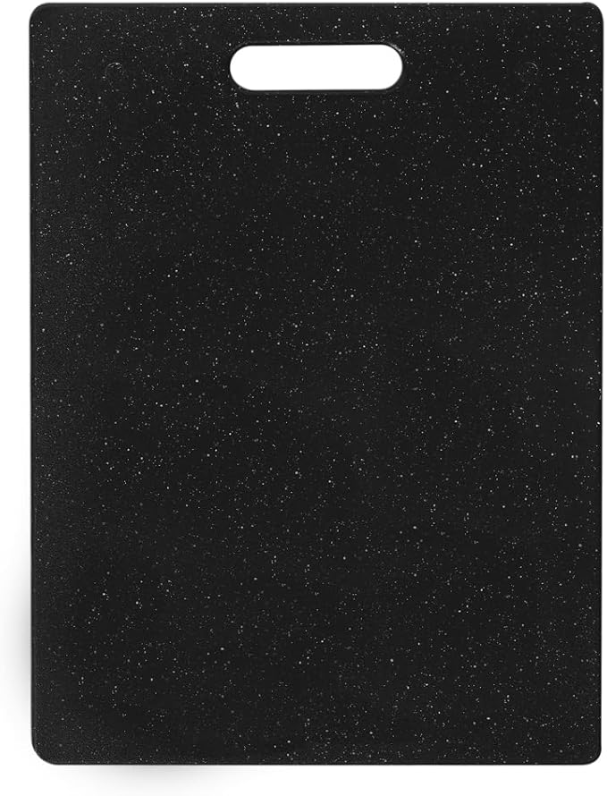 Dexas Superboard Cutting Board with Handle 11 x 14.5 inch Midnight Granite, Kitchen Prep Board, Dishwasher Safe, Non-Porous Poly Surface, Made in USA