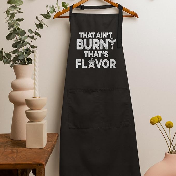 SANDJEST Men's Aprons with Pockets - Funny Aprons for Men BBQ, Kitchen, Cooking - Gifts for Birthday, Birthday
