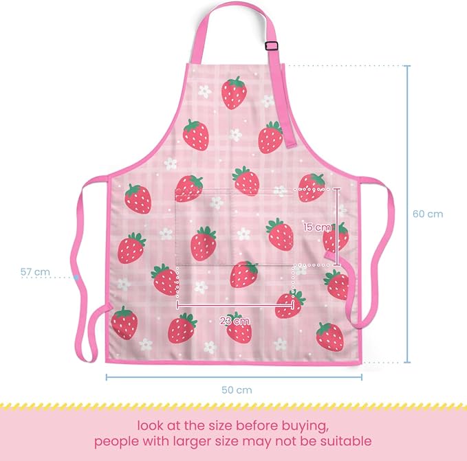 SANDJEST Kids Apron with Chefs Hat Set, Kitchen Apron Gifts