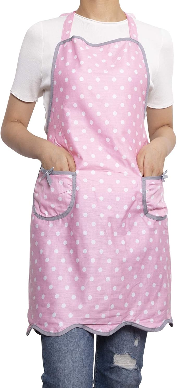 NEOVIVA Kitchen Aprons for Women with Pockets,Cooking Aprons for Women,Vintage Apron for Baking Gardening,Gifts for Mothers